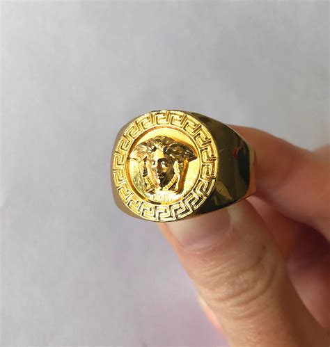 versace face ring